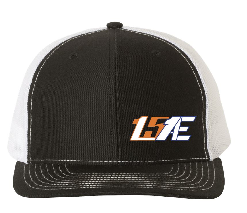 15L1AE Logo Black Mesh Back Snapback Trucker Cap