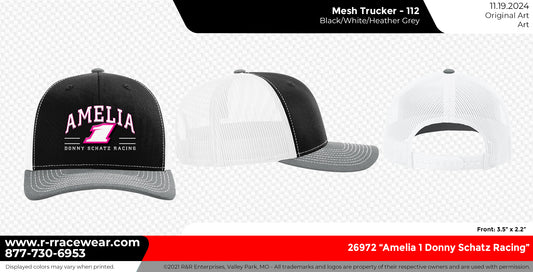 Black White Heather Amelia #1 Hat