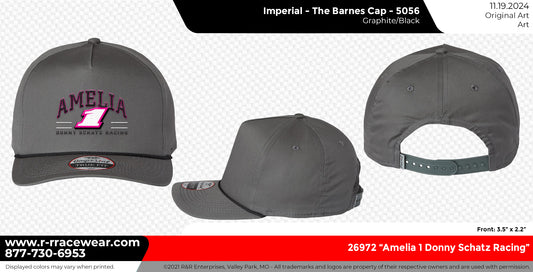 Amelia Graphite Black Snap Back hat