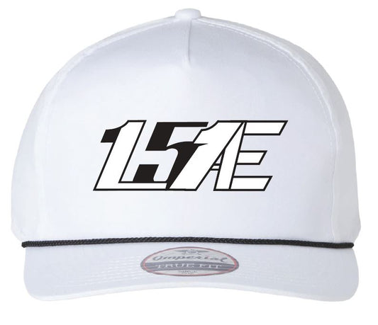 15L1AE Logo Rope mesh back snap white hat